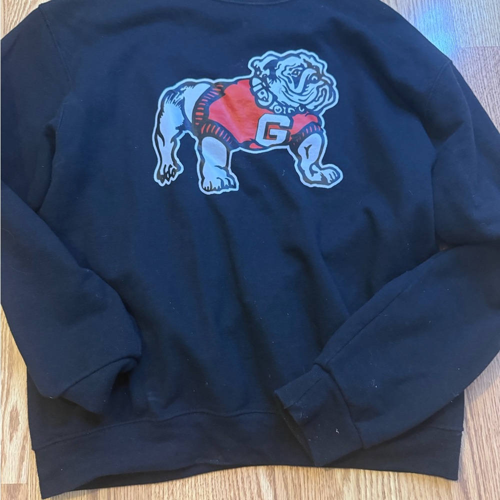 Black Bulldog Graphic Men's Sweater